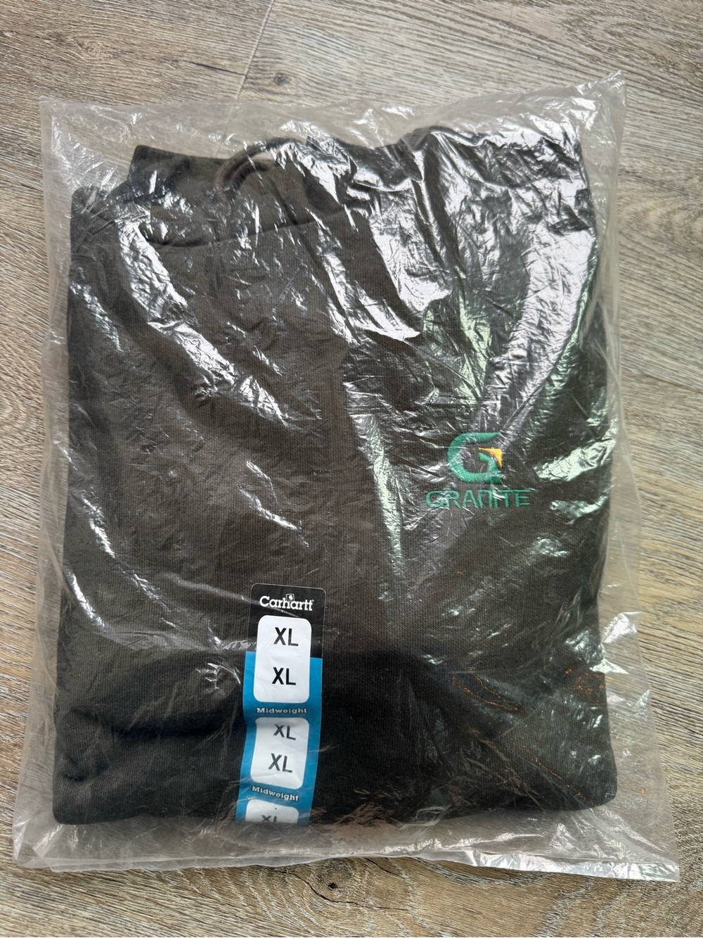 NEW Carhartt Olive Green hoodie with Granite embroidered logo - Picture 5 of 5